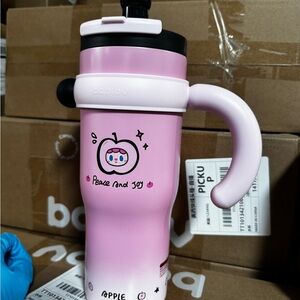 Pink Bablov Travel Mug with Handle
